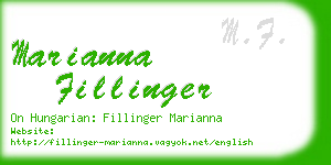 marianna fillinger business card